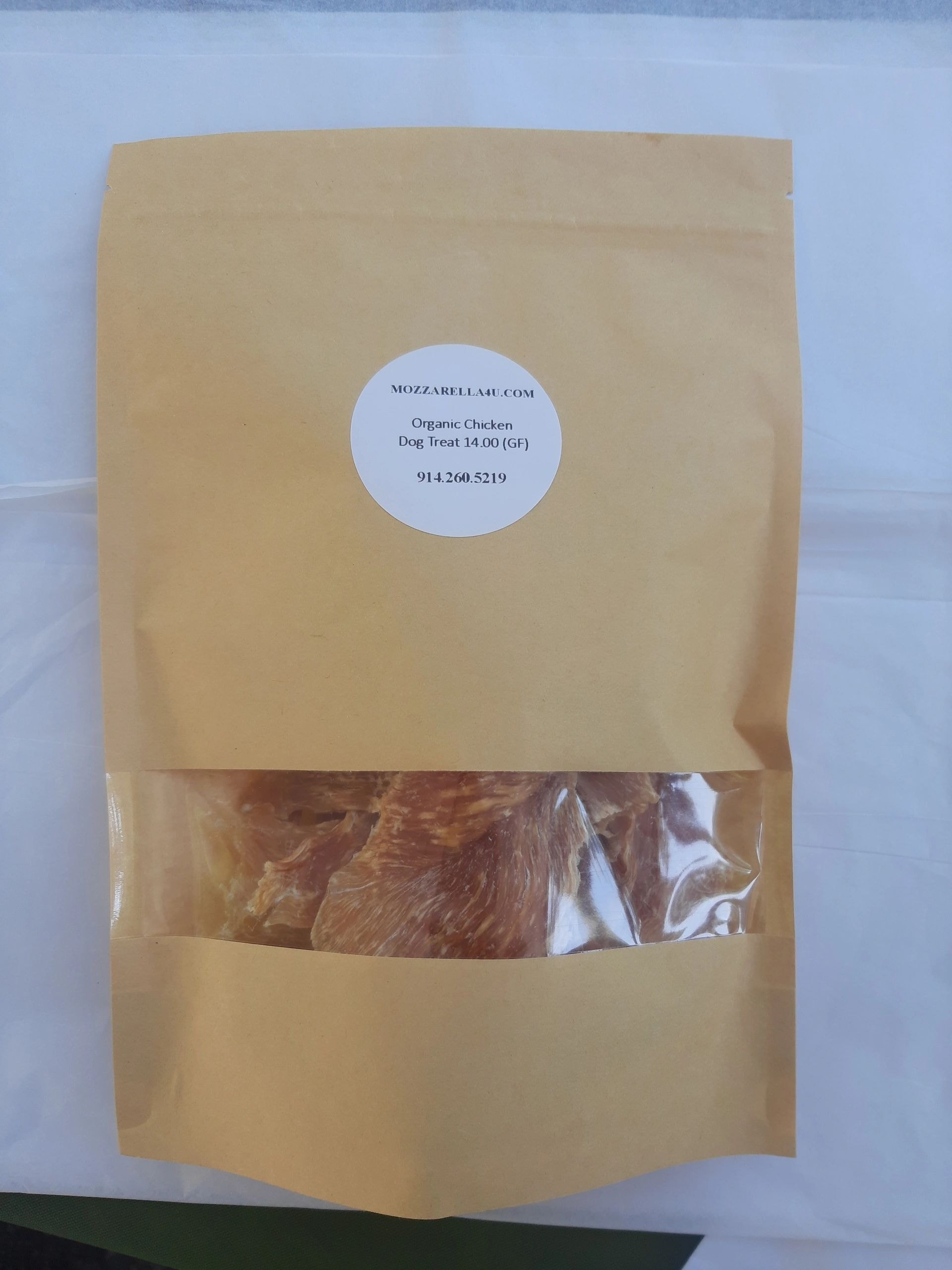 Organic Chicken Dog Treats pouch